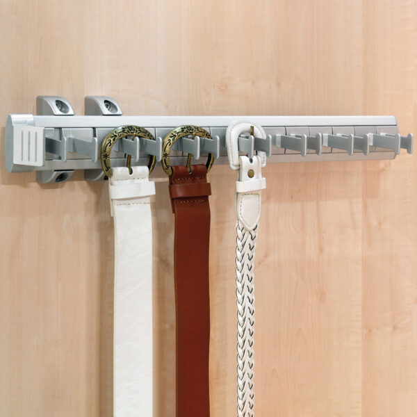 Emuca Porte-ceintures lateral extractible, Anodisé mat, Plastique et Aluminium. – Image 2