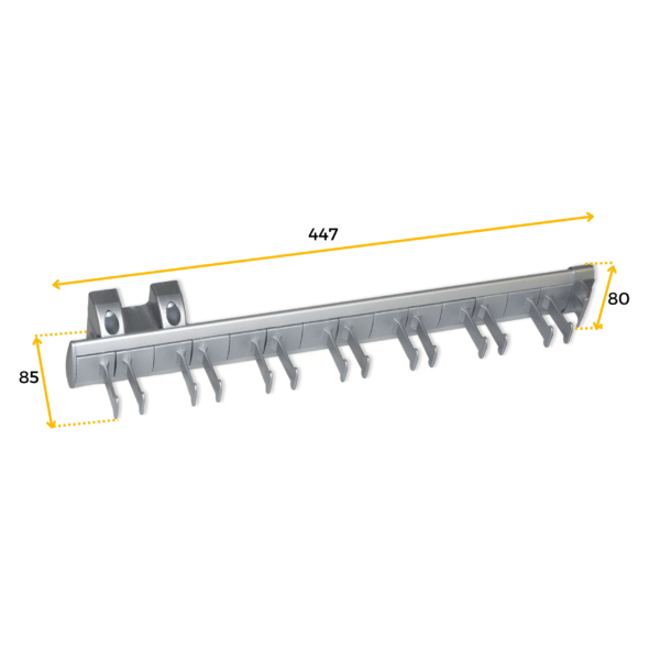 Emuca Porte-ceintures lateral extractible, Anodisé mat, Plastique et Aluminium. – Image 6