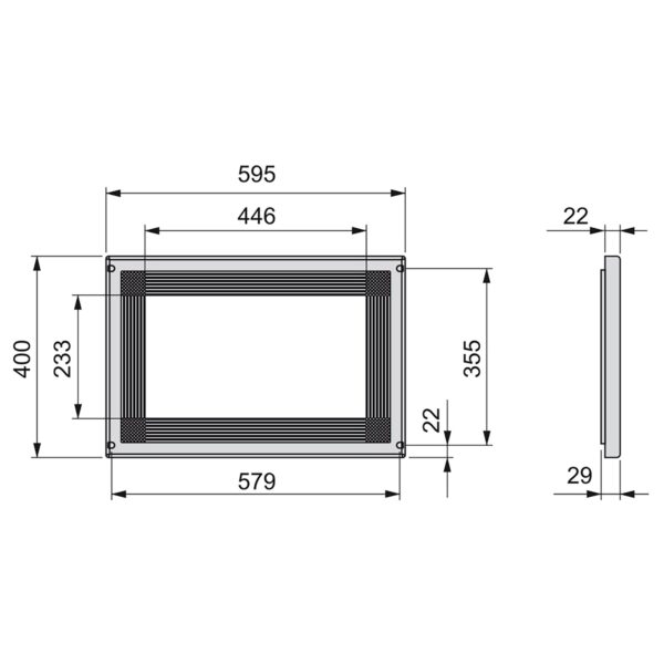 Emuca Cadre pour micro-ondes, à encastrer dans des éléments de cuisine, module 600mm, 600x400mm, Plastique, Blanc – Image 4