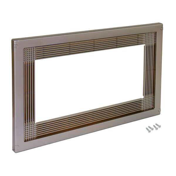 Emuca Cadre pour micro-ondes, à encastrer dans des éléments de cuisine, module 600mm, 600x400mm, Plastique,, Nickel satiné