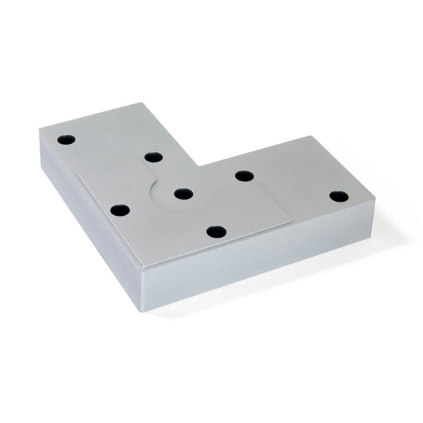 Emuca Lot de 20 pieds pour meuble Alumix 8, hauteur 12mm, Plastique, Peint en aluminium – Image 3