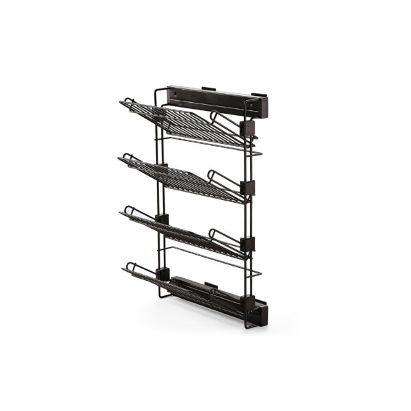 Emuca Rangement de chaussures latéral extractible Moka, Droite, Acier, Peint en moka