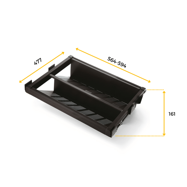 Emuca Range-chaussures extractible Moka, 564 - 594, Peint en moka, Acier. – Image 8