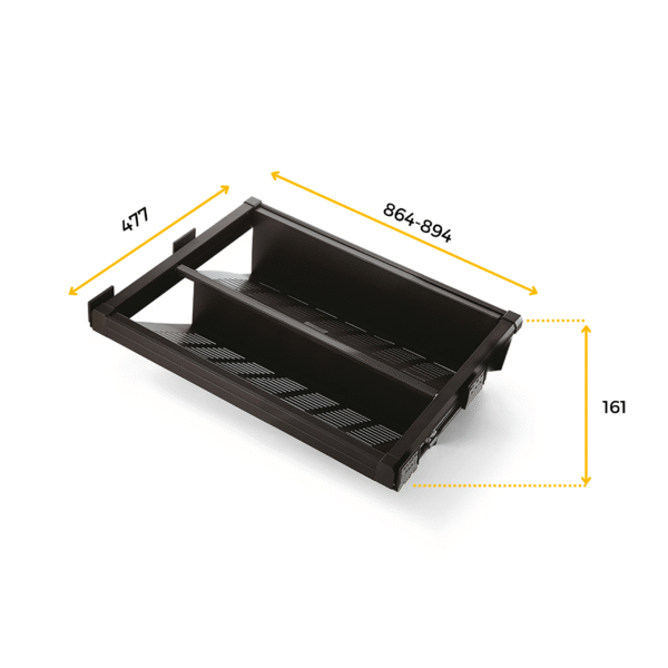 Emuca Range-chaussures extractible Moka, 864 - 894, Peint en moka, Acier. – Image 8