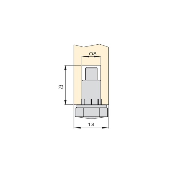 Emuca Lot de 20 vérins de réglage pour meubles, base hexagonale, M6, réglage 18mm, Acier et Plastique – Image 5