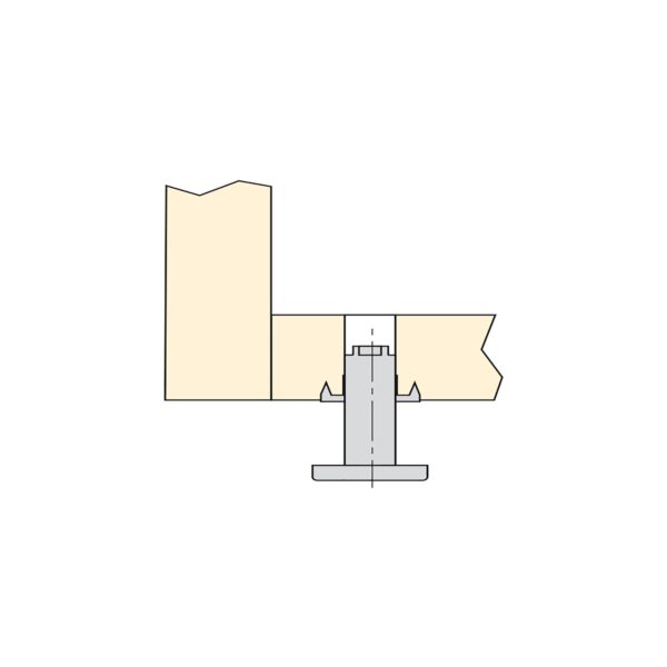 Emuca Lot de 20 pieds de nivellement pour meubles, réglage interne, M10, diamètre 23mm, hauteur 46mm, Acier et Plastique – Image 4
