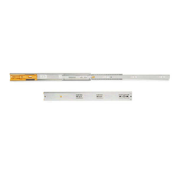Emuca Jeu de coulisses à billes pour tiroirs à sortie totale, fermeture amortie, hauteur 45mm, longueur 300mm, acier, zingué