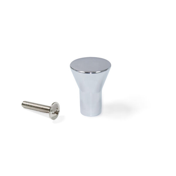 Emuca Lot de 25 boutons pour meubles Albal, diamètre 16mm, Zamak, Chromé – Image 3