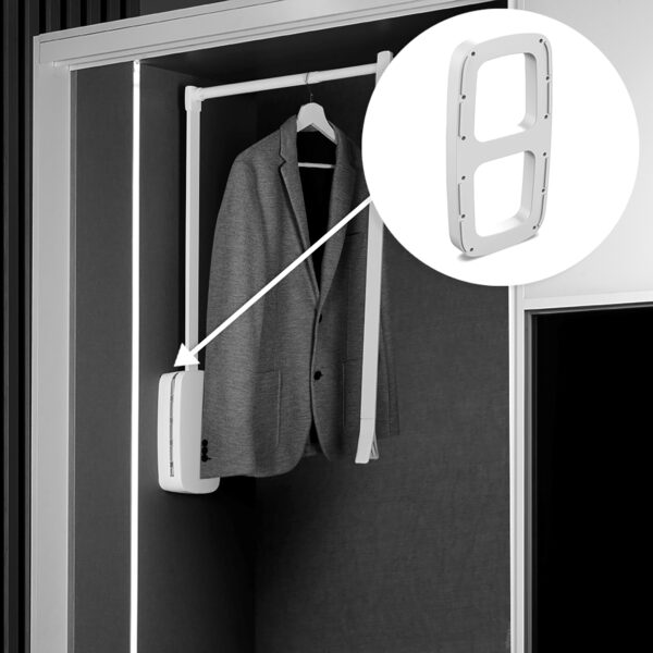 Emuca Jeu de inserts latéraux pour l'accrochage de l'étrier de l'armoire Sling, Plastique, Titane – Image 4