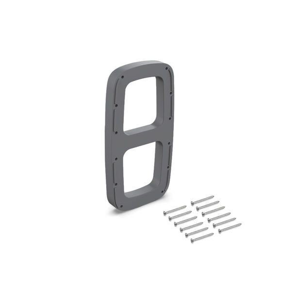 Emuca Jeu de inserts latéraux pour l'accrochage de l'étrier de l'armoire Sling, Plastique, Titane