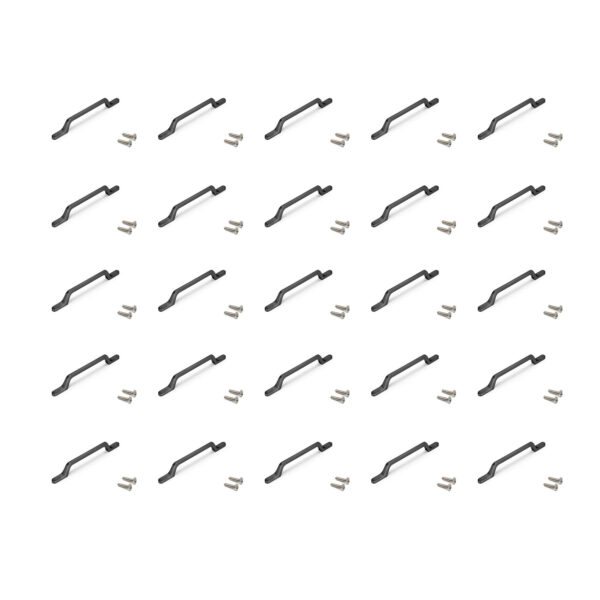 Emuca Lot de 25 poignées pour meubles Osaka, L160mm, entraxe 96mm, Aluminium, Gris foncé