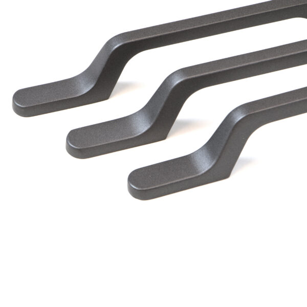 Emuca Lot de 25 poignées pour meubles Osaka, L225mm, entraxe 160mm, Aluminium, Gris foncé – Image 3