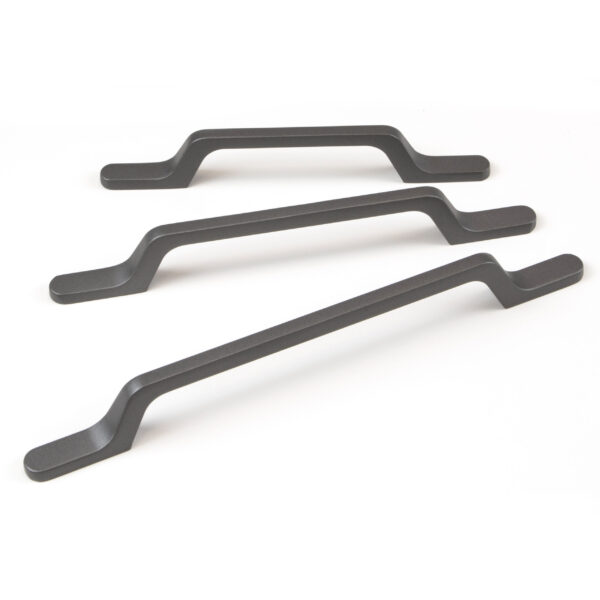 Emuca Lot de 25 poignées pour meubles Osaka, L225mm, entraxe 160mm, Aluminium, Gris foncé – Image 4