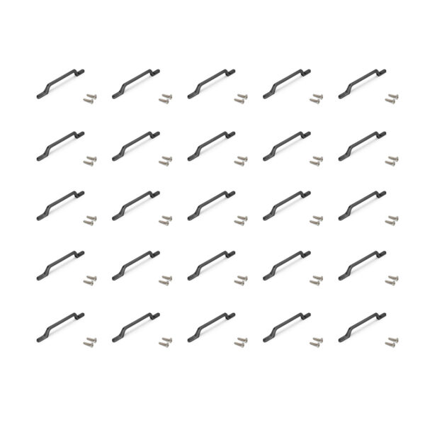 Emuca Lot de 25 poignées pour meubles Osaka, L225mm, entraxe 160mm, Aluminium, Gris foncé