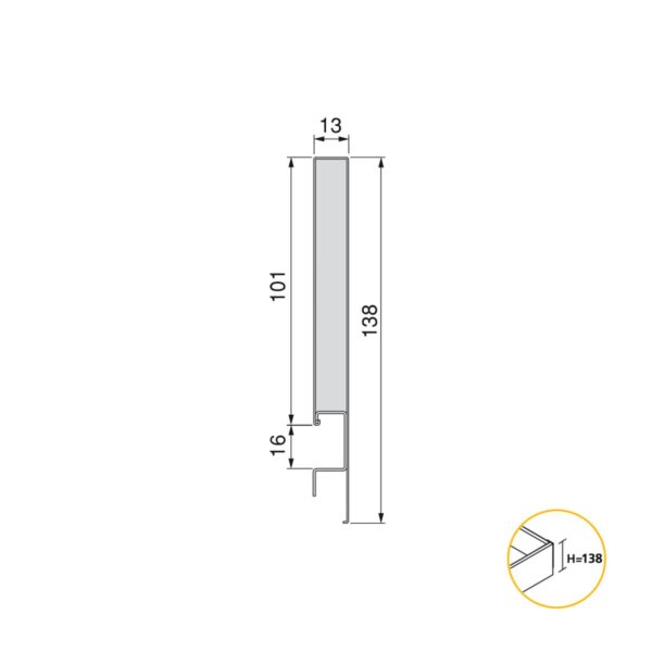 Emuca Tiroir extérieur Concept 30kg hauteur 138mm, profondeur 450mm, Acier, Gris antracite – Image 6