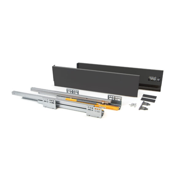 Emuca Tiroir extérieur Concept 30kg hauteur 138mm, profondeur 450mm, Acier, Gris antracite