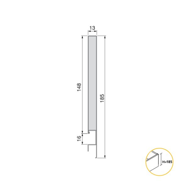 Emuca Tiroir extérieur Concept 30kg hauteur 185mm, profondeur 500mm, Acier, Gris antracite – Image 6