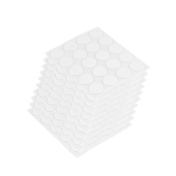 Emuca Lot de 1000 cache-vis, adhésifs, diamètre 13mm, plastique, blanc