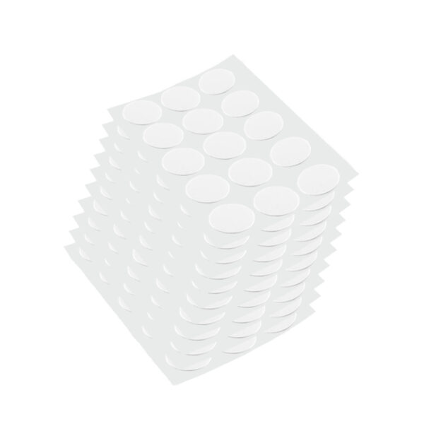 Emuca Lot de 900 cache-vis, adhésifs, diamètre 13mm, plastique, blanc