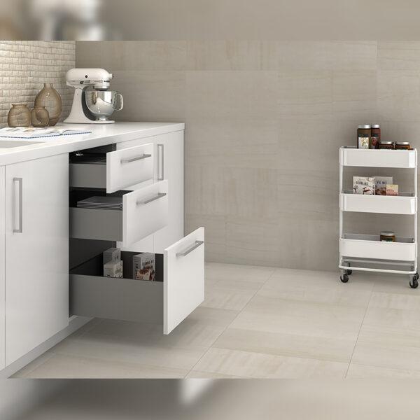 Emuca Tiroir extérieur Concept 30kg hauteur 138mm, profondeur 400mm, Acier, Gris antracite – Image 3