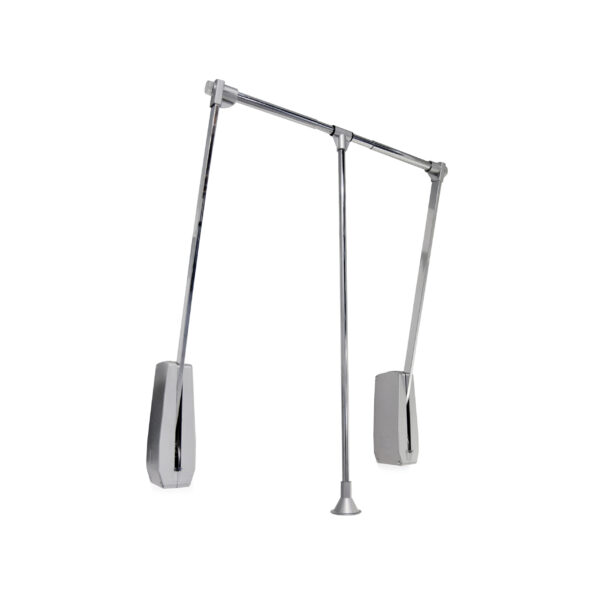 Emuca Penderie rabattable pour armoire Hang mural, 600-830, Chromé, Acier et Plastique