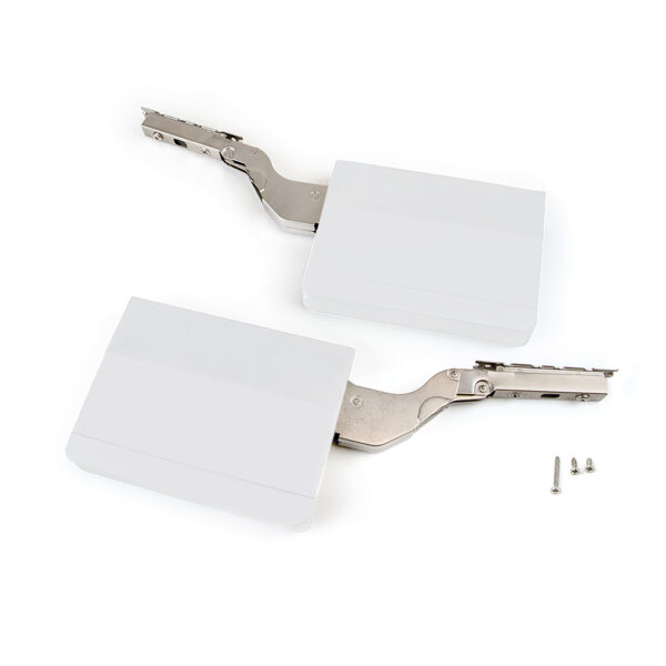 Emuca Jeu de compas pour portes relevables Agile, 3200 - 9000, acier et plastique, blanc