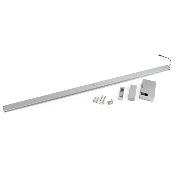 Emuca barre de penderie pour armoire Castor avec lumière LED, batterie amovible et détecteur de mouvement, 1.158, Anodisé mat – Image 3