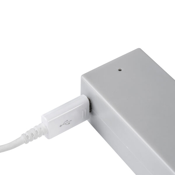 Emuca barre de penderie pour armoire Castor avec lumière LED, batterie amovible et détecteur de mouvement, 1.158, Anodisé mat – Image 6