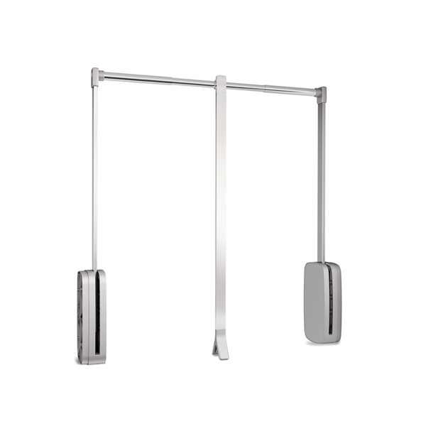 Emuca Penderie rabattable pour armoire Sling, 450 - 600, Chromé, Acier et Plastique.