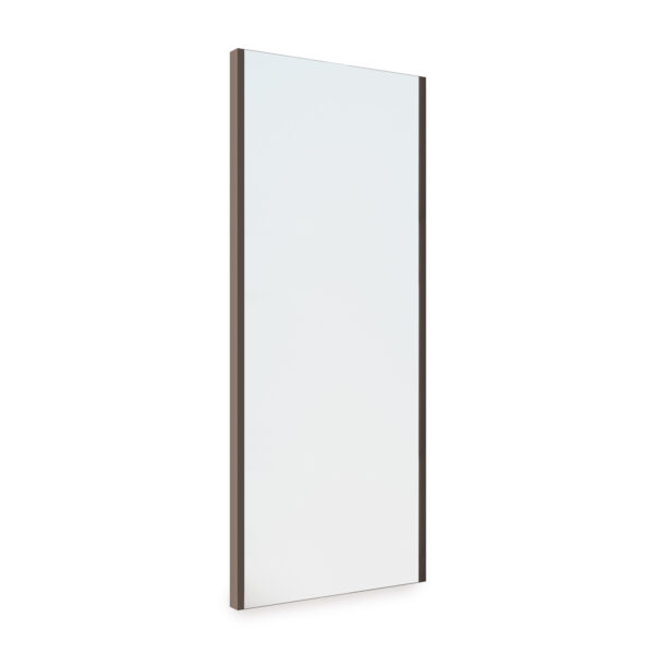 Emuca Miroir extractible pour l'intérieur de l'armoire, Peint en moka, Acier et Plastique et Verre.