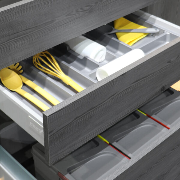 Emuca Range-couverts Optima pour tiroir universel, module 500mm, Plastique, Gris – Image 4
