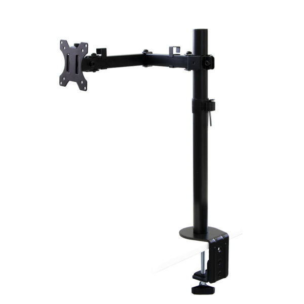 Emuca Supports pour écrans pour table inclinables et pivotants à 360°, simples, en acier, peints en noir
