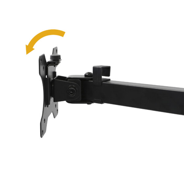 Emuca Supports pour écrans pour table inclinables et pivotants à 360°, doubles, en Acier, Peint en noir – Image 5