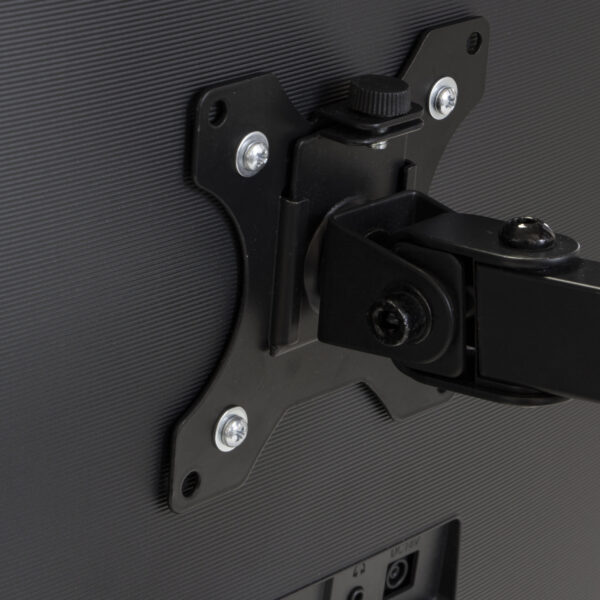 Emuca Supports pour écrans pour table inclinables et pivotants à 360°, doubles, en Acier, Peint en noir – Image 6