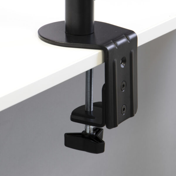 Emuca Supports pour écrans pour table inclinables et pivotants à 360°, doubles, en Acier, Peint en noir – Image 8