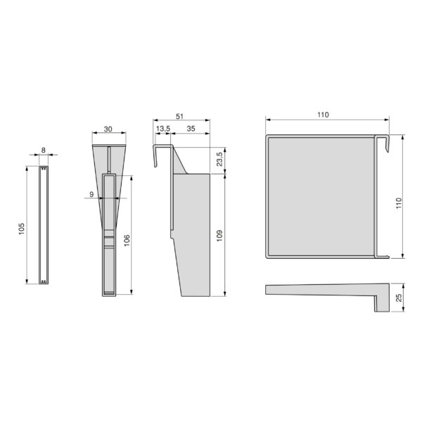 Emuca Kit d'accessoires de séparation pour intérieurs de tiroirs Vertex-Concept, largeur 600 mm, Aluminium et Plastique, Gris antracite – Image 11