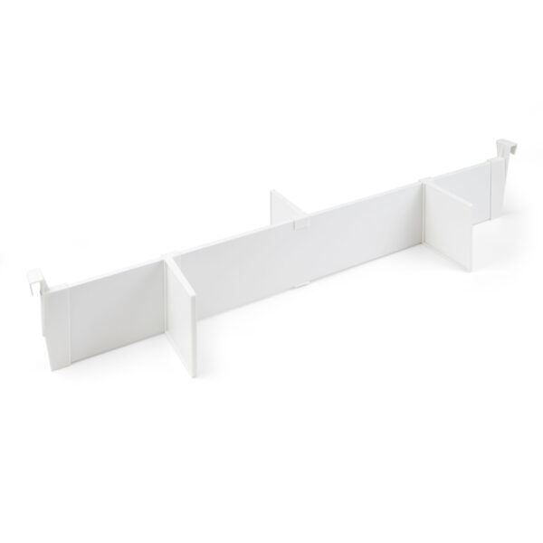 Emuca Lot de séparateurs pour l'intérieur des tiroirs Vertex-Concept, 900, Peint en blanc, Aluminium et Plastique. – Image 2