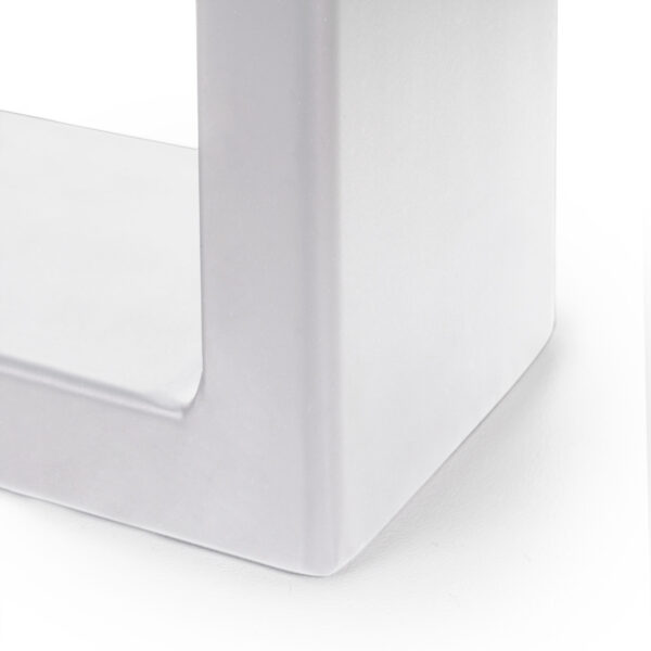 Emuca Jeu de pieds rectangulaires Square pour table, largeur 600mm, Acier, Peint en blanc – Image 4