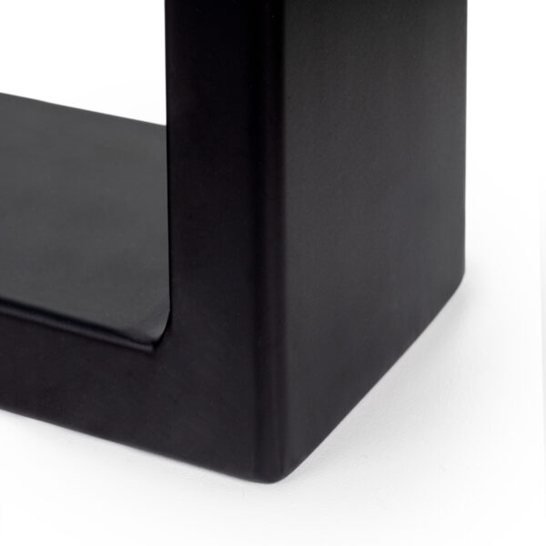 Emuca Jeu de pieds rectangulaires Square pour table, largeur 600mm, Acier, Peint en noir – Image 5