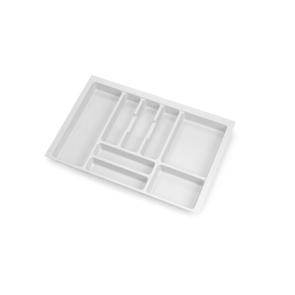 Emuca range-couverts Optima Vertex/Concept, profondeur 500mm, plateau 16mm, module 700mm, Plastique, Blanc