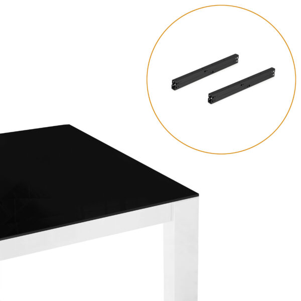 Emuca Jeu de ensemble de mécanismes de levage pour table basse, permet de lever la table de 135mm, Acier, Peint en noir – Image 5