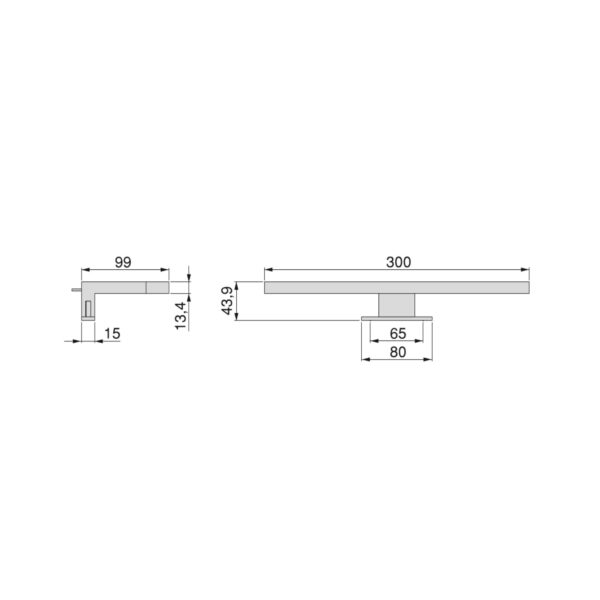 Emuca Spot LED pour miroir de salle de bain Virgo (AC 230V 50Hz), 6 W, Chromé, Plastique – Image 5