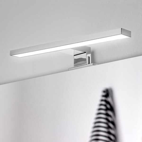 Emuca Spot LED pour miroir de salle de bain Virgo (AC 230V 50Hz), 6 W, Chromé, Plastique – Image 2