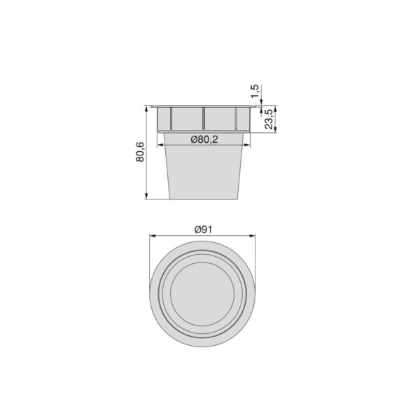 Emuca Accessoire porte-objets Pot, Plastique blanc, Plastique. – Image 5