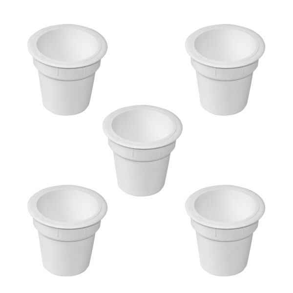 Emuca Accessoire porte-objets Pot, Plastique blanc, Plastique.