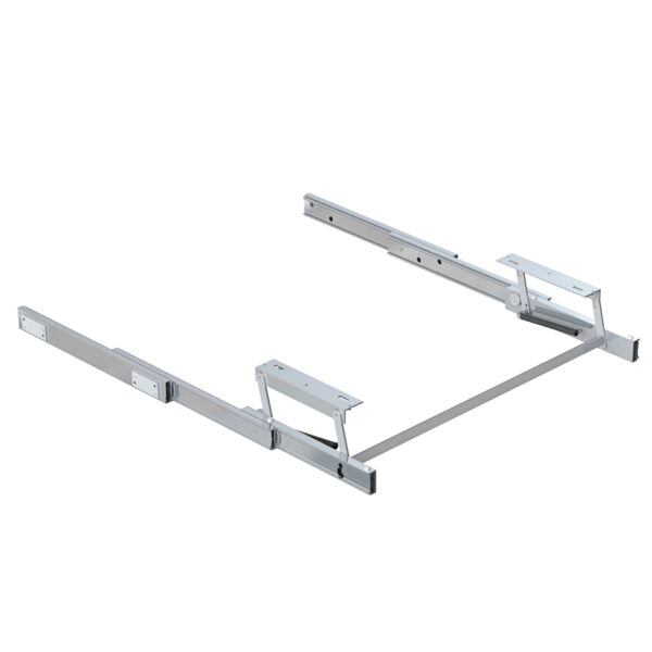 Emuca Coulisses pour table extensible et relevable Oplà Top, Aluminium, Acier inox anodisé