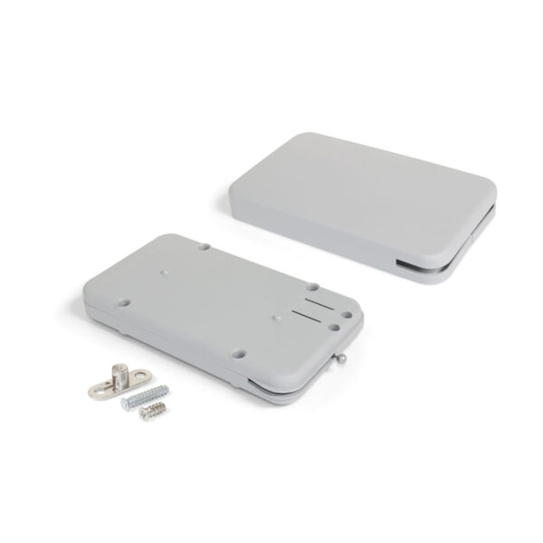 Emuca Mécanisme de porte relevable Miniwinch avec couvercle, 10kg, Acier et Plastique, Gris