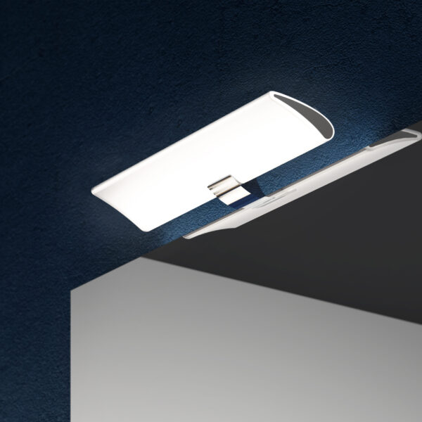 Emuca Spot LED pour miroir de salle de bain Aries (AC 230V 50Hz), 7 W, Chromé, Plastique et Aluminium – Image 2