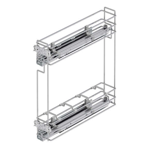 Emuca Porte-bouteilles extractible Suprastar avec fermeture amortie, module 150mm, acier, chromé