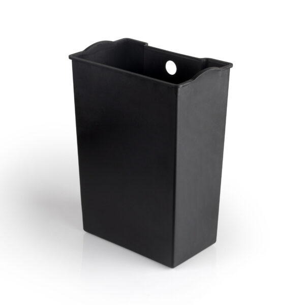 Emuca Bac de tri sélectif a compartiments Recycle, ouverture du couvercle par pédale, 1x12litres, Aluminium, Peint en blanc – Image 3